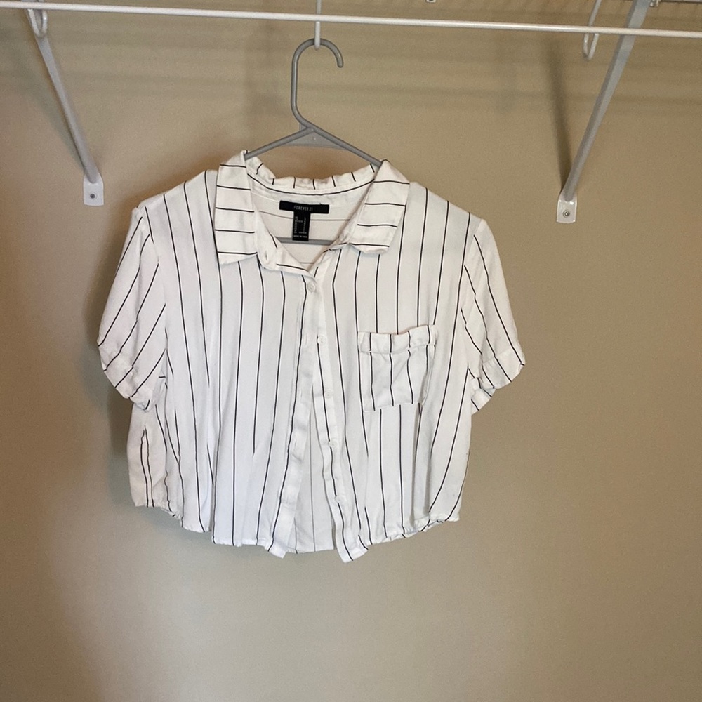 button up crop top